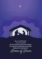 The Prince of Peace - Nativity Scene - Christian Christmas Card with Bible verse created by WITH LOVE