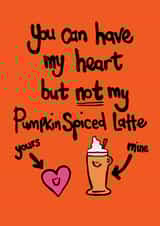 Cute Anniversary Card - For Significant Other - Pumpkin Spiced Latte created by Peas-in-a-Pod