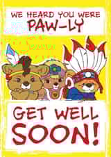 Cute Retro Get Well soon Card created by The Purple Spell