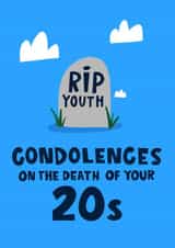 RIP Youth - Funny 30th Birthday Card - Condolences created by Lucy Maggie Designs