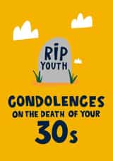 RIP Youth - Funny 40th Birthday Card created by Lucy Maggie Designs