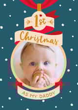 Personalised Christmas Photo Card created by The Pattern Press - Cute Christmas Photo Card - 1st Christmas as my Daddy