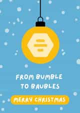 Met on Bumble First Christmas Card - for Boyfriend, Girlfriend - Dating App Card created by Lucky Jems Gifts
