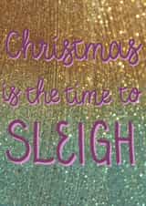 A cute sparkly Christmas card, perfect for the friend that always slays created by ABL Calligraphy