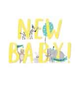 New Baby Card - New Arrival - Animals created by Paperlink and Meraki Greeting Cards