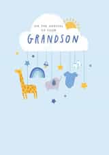 New Baby Grandson Card - New Arrival - Baby Boy created by Paperlink and Meraki Greeting Cards