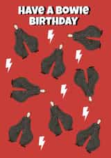 Bowie Music Fan Birthday Card created by Boldfish Designs
