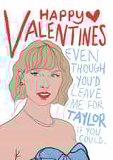 Valentines Day Card for your Taylor Swift fan significant other created by Drawgina