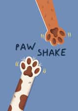 Fun Friendship Card - for your Best Friend - Paw Shake created by ID by Ana Rui