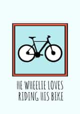 Birthday card for bike lovers, Funny Cycling Card, Cyclists birthday card created by Kelly Connor Designs