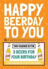 Happy Beerday Birthday Voucher Card created by AbiGoLucky
