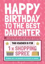Shopping Spree Voucher Card - Best Daughter created by AbiGoLucky