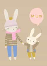 Cute Birthday Card - For Mum - from a little one created by Vicky Carpenter