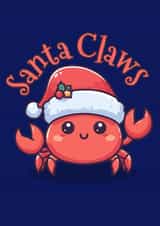 Santa Claws - cute festive Christmas crab created by Damien Pepper