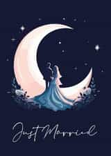 Just Married - Dreamy moon couple created by Damien Pepper