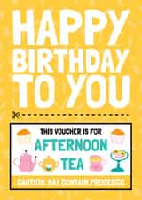 Cute Voucher Birthday Card - Afternoon Tea created by AbiGoLucky