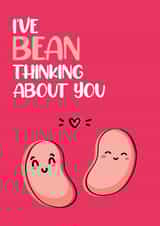 Cute Valentines Card - Bean Thinking About You created by cayleigh Moore