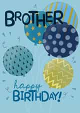 Brother Happy Birthday Card - Balloons created by Sian Moore Illustration