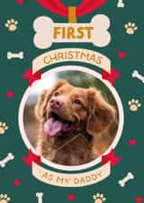 Personalised Christmas Photo Card created by The Pattern Press - Cute Christmas Photo Card - from the dog - 1st Christmas