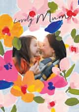 Personalised Mothers Day Photo Card created by Paperlink and Meraki Greeting Cards - Pretty Floral Photo Card - Lovely Mum