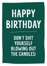 Funny Birthday Card - Careful Blowing out the Candles created by Gem Draws Stuff