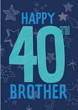 Classic Birthday Card - For Brother - 40th created by Betty Kitten