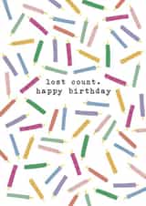 Cheeky Birthday Card - Lost Count - Too many Candles created by Ooh I Like That Design