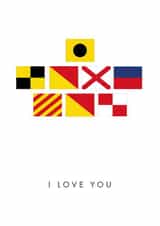 Graphic Nautical Anniversary card - for someone you love created by devoncow graphic design