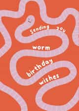 Cute Worm Birthday Card - for Friend created by Ooh I Like That Design