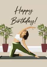 Namaste, Yoga Birthday card for your loved one created by BB Designs
