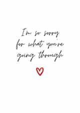 Heartfelt Sympathy Card - I’m so sorry created by Amy (Hedgecards)