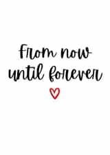 Cute Wedding Card - For your Bride or Groom to be - Forever created by Amy (Hedgecards)