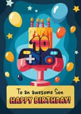 Cool Gamer Birthday card - 10 Today - for a special Son! created by Evie Garnett Designs
