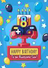 Cool Gamer Birthday card - 8 Today - for a special Son! created by Evie Garnett Designs