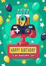Cool Gaming Birthday card - 9 Today - for a special Son! created by Evie Garnett Designs