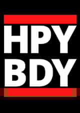 Hip Hop Themed Birthday Card Run DMC created by Oliver James