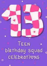 13th Teenage Squad Birthday Card - Thirteen Today - Celebrations created by Lisa Wardle
