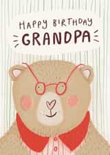Cute Birthday Card - For Grandpa – Happy Birthday Old Bear created by Nicola Scott