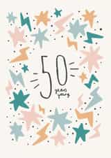 Pretty 50th Birthday Card - 50 Years Young created by Nicola Scott