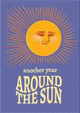 Pretty Happy Birthday Card β Another Year Around The Sun created by Lorna Dolby-Stevens