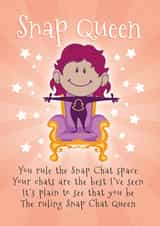 Snap Chat Queen Teen Birthday Card created by Liverpool Card Studio