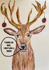 Funny Christmas card for friend or relative created by Julia Herd