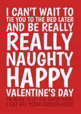 Naughty Valentine's Day Card - Eat All Your Chocolates created by @Cupsie's Creations