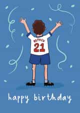 Cute 21st Birthday Card - for Your Football Mad Nephew! created by Running with Scissors