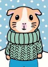 It's guinea be a cosy Christmas - Cute winter Birthday/Christmas card created by Paperela