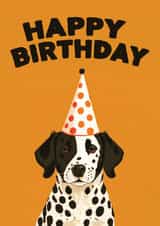 Cute Illustrated Birthday Card - Dalmatian created by Little Ezzy