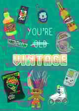Playful card for friend - Vintage 90’s - you’re Vintage created by KitRex Designs