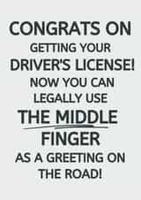 Funny Passed Driving Test Card - Cheeky Joke - Congrats created by Night designs
