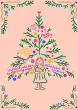 Pregnant Then Screwed Charity Scandi Style Tree Christmas Card created by Pregnant Then Screwed