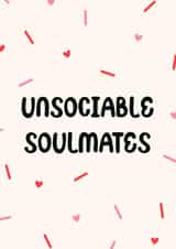 Unsociable Soulmates Valentines Card - For Significant Other - Love created by Lisa Wardle